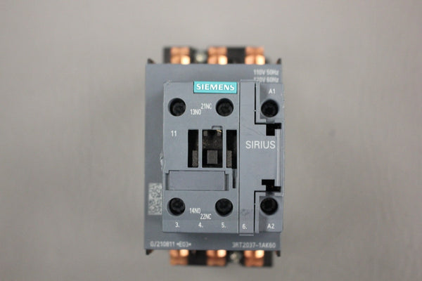 SIEMENS SIRIUS 3RT2037-1AK60 CONTACTOR