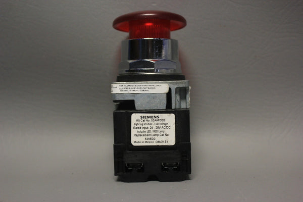 SIEMENS 52BP2DRAB RED PUSH BUTTON BLACK MAX ILLUMINATED