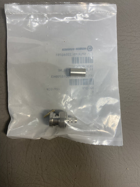 NEW HUBER+SUHNER 11_BNC-75-4-4/133_NE COAXIAL CABLE PLUG CONNECTOR