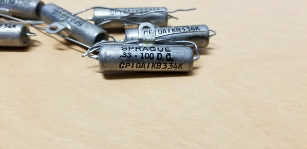 7 Unused Sprague PIO Capacitors .33 100VDC Tube Amp
