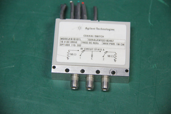 AGILENT RF COAXIAL SWITCH DC-4GHZ N1810TL OPTIONS 004 115 202