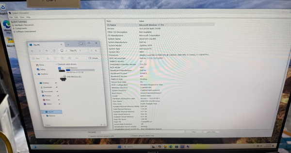 DELL OPTIPLEX 5070 SFF i5-9500 8GB RAM 256GB SSD WINDOWS 11 PROFESSIONAL CLEAN