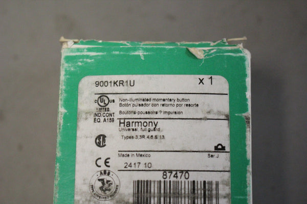 NEW SCHNIEDER ELECTRIC NON ILLUMINATED MOMENTARY BUTTON 9001KR1U