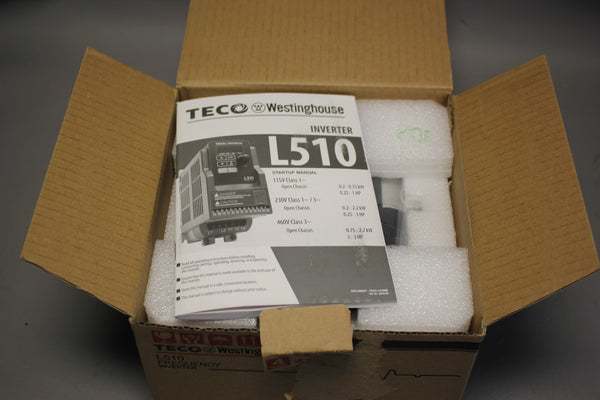 NEW TECO .5HP INVERTER L510-1P5-H1-U
