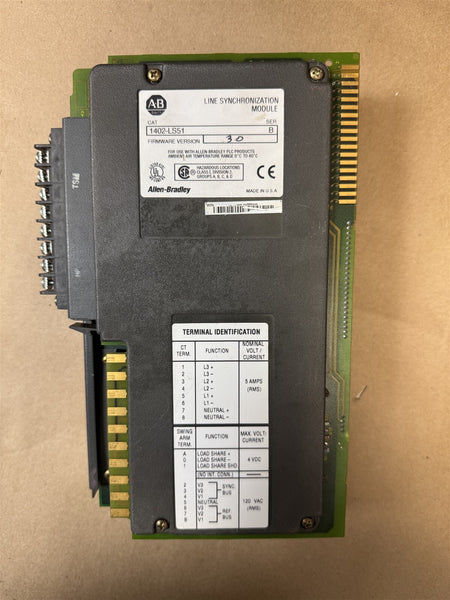 ALLEN BRADLEY LINE SYNCHRONIZATION MODULE 1402-LS51 B