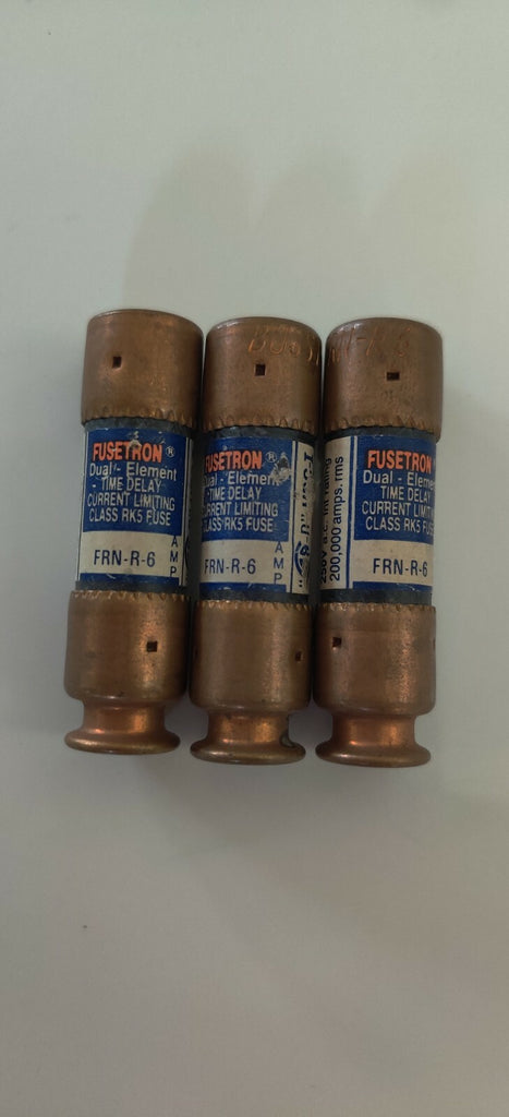 LOT OF 3 BUSS FUSETRON FRN-R-6 NEW