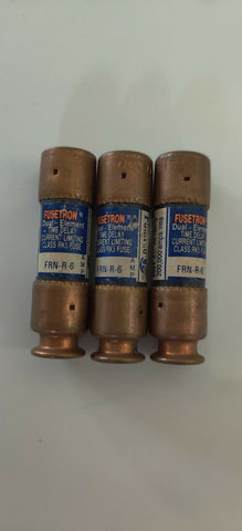 LOT OF 3 BUSS FUSETRON FRN-R-6 NEW