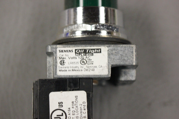SIEMENS GREEN ILLUMINATED PUSH BUTTON 52PL4E3XB