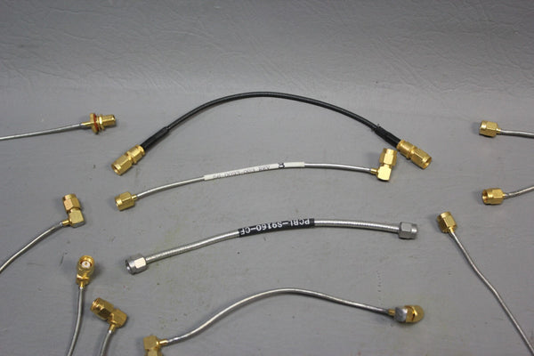 LOT OF 34 MISC. RF MICROWAVE CABLES