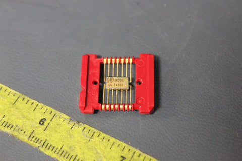 VINTAGE 1969 NOS RARE TEXAS INSTRUMENTS GOLD FLAT PACK IC PROCESSOR CHIP SN7400F