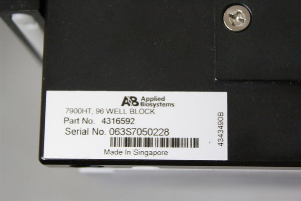 APPLIED BIOSYSTEMS 7900HT 96 WELL BLOCK 4316592