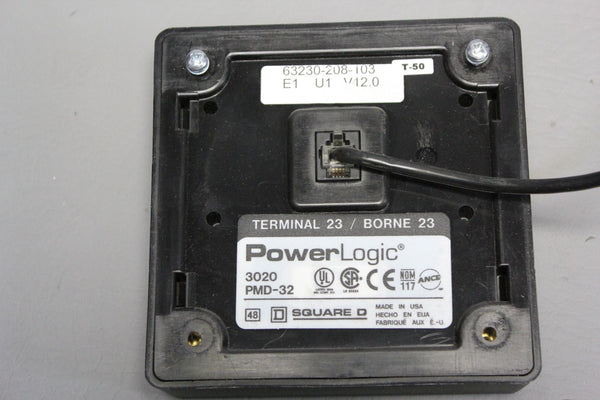 SQUARE D POWERLOGIC 3020 POWER METER WITH TERMINAL  PM-620 & PMD-32