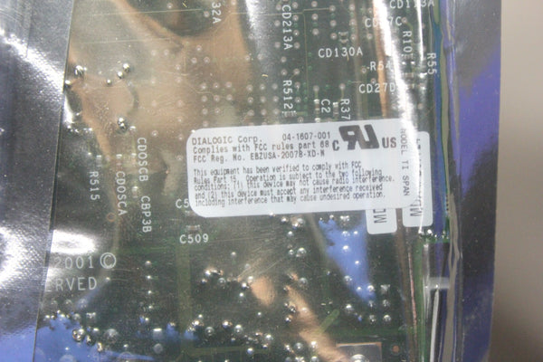 UNUSED DIALOGIC VOICE PROCESSONG CARD/BOARD 04-1607-001