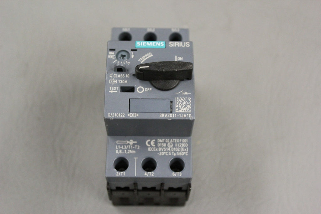 SIEMENS SIRIUS 3RV2011-1JA10 MOTOR STARTER CIRCUIT BREAKER