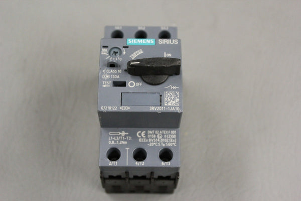 SIEMENS SIRIUS 3RV2011-1JA10 MOTOR STARTER CIRCUIT BREAKER