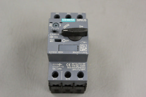 SIEMENS SIRIUS 3RV2011-1JA10 MOTOR STARTER CIRCUIT BREAKER