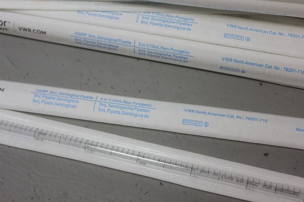 AVANTOR VWR 5ML SEROLOGICAL PIPETTE 76201-710 148 QTY SEALED
