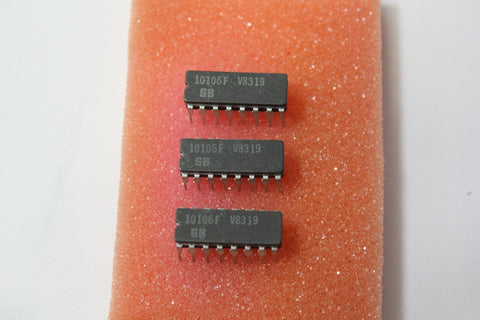 3 Signetics 10106F IC DIP 16 Ceramic