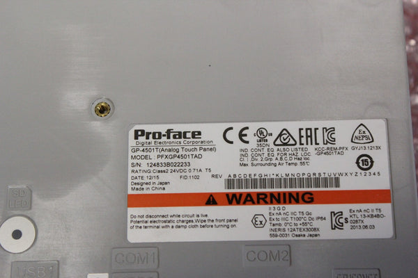 PROFACE HMI OPERATOR INTERFACE PANEL PFXGP4501TAD  GP-4501T