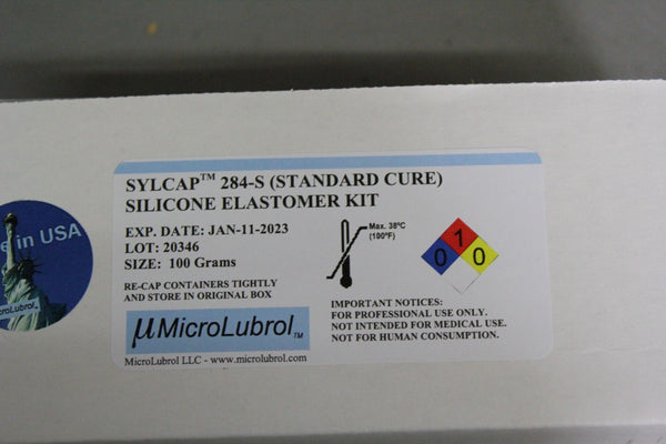 NEW MICROLUBROL SYLCAP 284-S STANDARD CURE SILICONE ELASTOMER KIT 100g