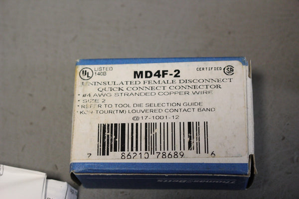 NEW THOMAS & BETTS MD4F-2 UNINSULATED FEMALE DISCONNECT LOT OF 7