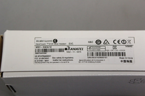 NEW ALCATEL-LUCENT OMNITOUCH 8128 WLAN HANDSET W/CHARGER 
