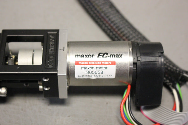 MISUMI LX20 LINEAR STAGE ACTUATOR W/ MAXON 305658 MOTOR HEDL-5540