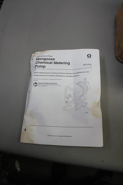 NEW GRACO  MONGOOSE CHEMICAL METERING PUMP LCI-1A30-KPA-0 A21010