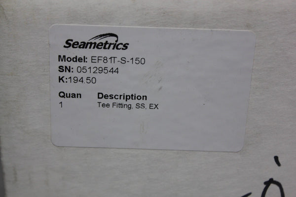 NEW SEAMETRICS EF81T-S-150 FLOW SENSOR, T-SHAPED