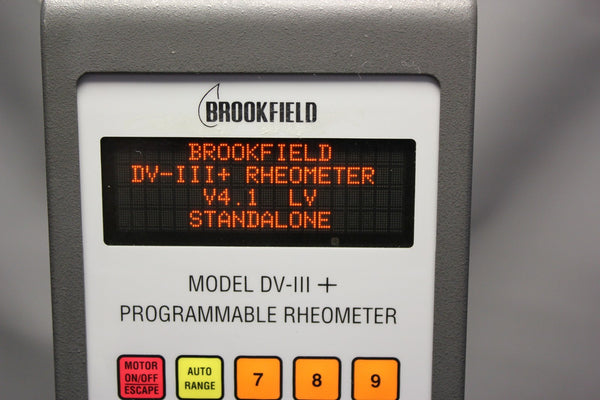 BROOKFIELD PROGRAMMABLE RHEOMETER WITH BASE UNIT DV-III+