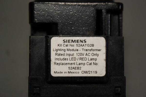 SIEMENS BLACKMAX ILLUMINATED RED PILOT LIGHT 52BL4G2XB W/52AATG2B