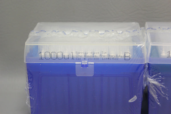 LOT of 2 RACKS GENESEE SCIENTIFIC 1000 ul Barrier Pipet Tips Low Binding 23-430