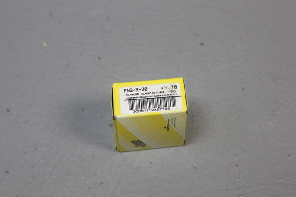 1 BOX OF 10 NEW BUSSMANN BUSS FNQ-R-30 FUSES