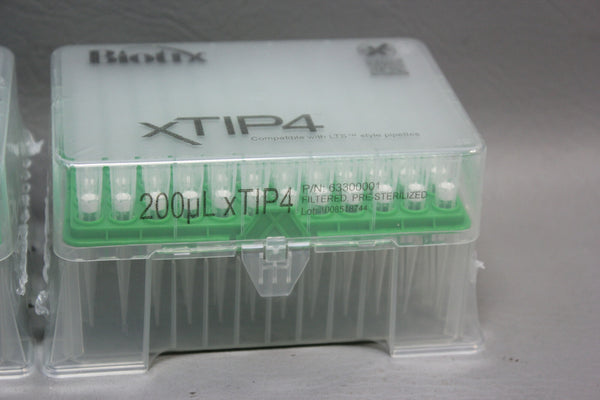 LOT OF 2 RACKS BIOTIX XTIP4 200 UL FILTERED TIPS STERILIZED 63300001