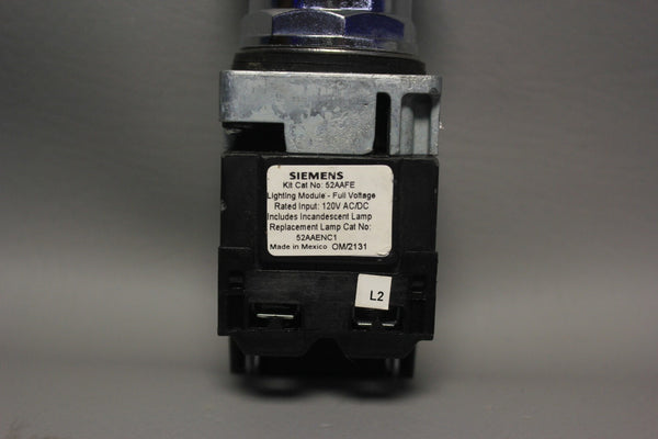 SIEMENS 52PP7E2U PUSHBUTTON PUSH-PULL ILL RED 3 POSITION NCLXLB-NC 120VAC/DC