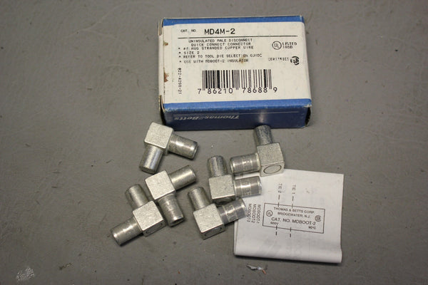 NEW THOMAS & BETTS MD4M-2 UNINSULATED MALE DISCONNECT LOT OF 6