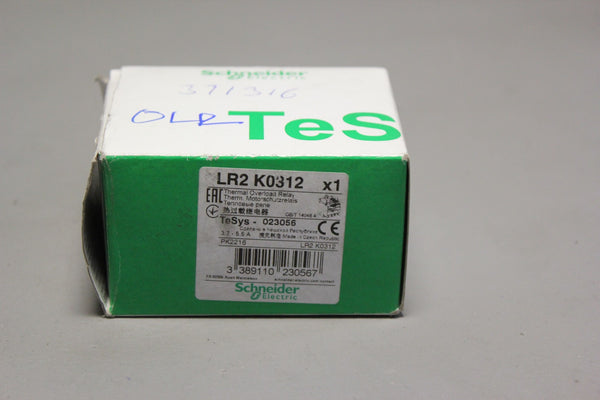 NEW SCHNEIDER ELECTRIC THERMAL OVERLOAD RELAY  LR2 K0312