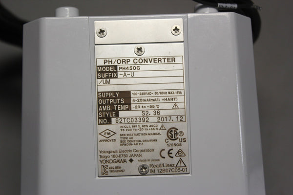YOKOGAWA PH/ORP CONVERTER EXAxt450 P/N: PH450G