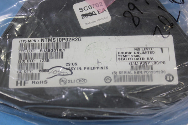 668 New ON Semi PCH 20V 8.8A 8-SOIC MOSFET NTMS10P02R2G