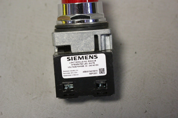 UNUSED SIEMENS RED PILOT LIGHT  52AAIUB