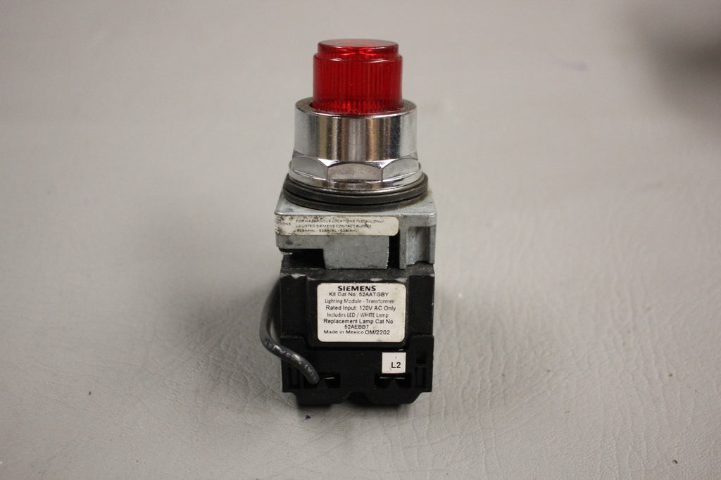 SIEMENS ILLUMINATED RED PUSH BUTTON 52AATGBY