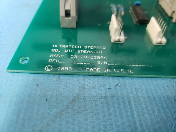 Ultratech Stepper WTC Breakout Board 03-20-03996 Rev A