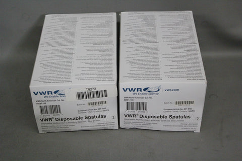 2 NEW CASES OF 600 VWR MULTIFUNCTION BLUE LABORATORY SPATULAS 80081-188