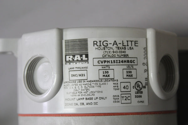 NEW RIG A LITE HAZARDOUS LOCATION LUMINAIRE CVPH15I24HRGC