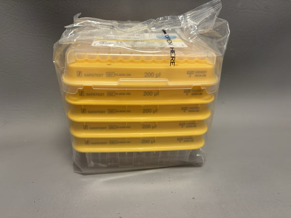 480 Sarstedt  Pipette Tip 200uL Yellow Racked 70.3030.100