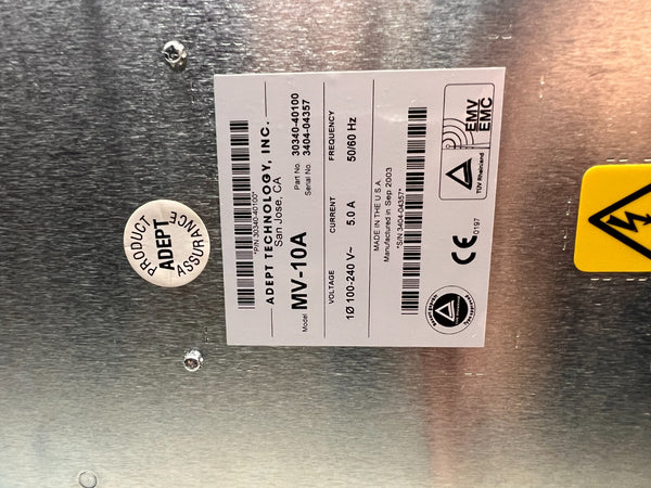 ADEPT TECHNOLOGY ROBOT CONTROLLER CHASSIS WITH MODULES MV-10A