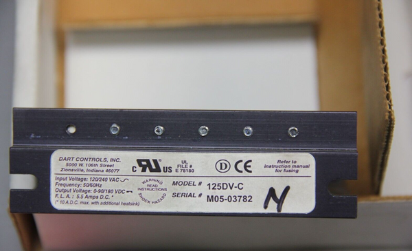 NEW DART CONTROLS SPEED CONTROLLER 125DV-C