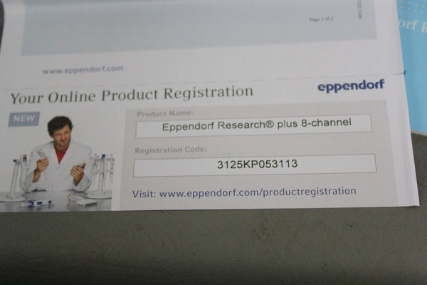 NEW EPPENDORF RESEARCH PLUS MULTI 8 CHANNEL 30-300 UL PIPETTOR 3125000052
