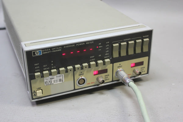 HP  OPTICAL AVERAGE POWER METER WITH OPTICAL HEAD 8152A & 81521B