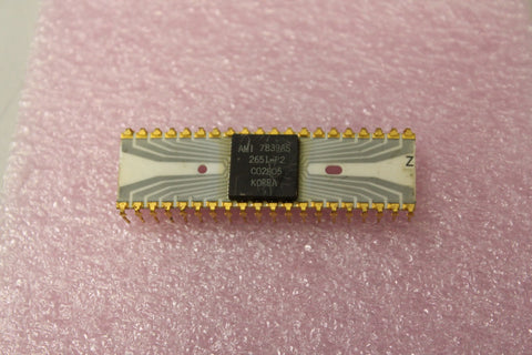 Vintage AMI Gold/Grey Trace CPU Chip Processor (H)